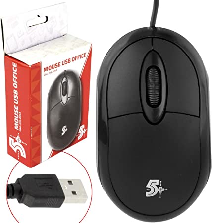 Mouse Óptico USB Preto